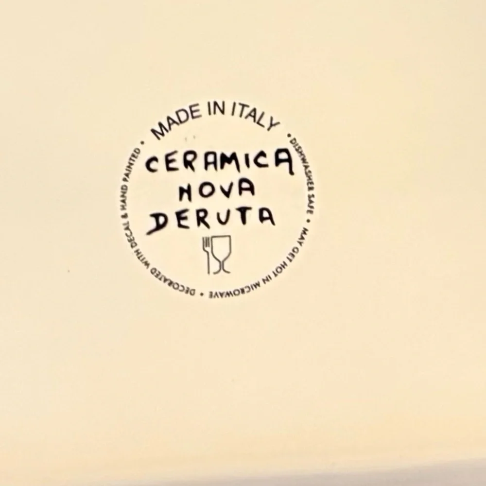 Ceramica‎ Nova Deruta Made In Italy Ceramic Platter Hand Painted